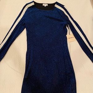 NWT Superdown Navy Long-Sleeved Dress Size M